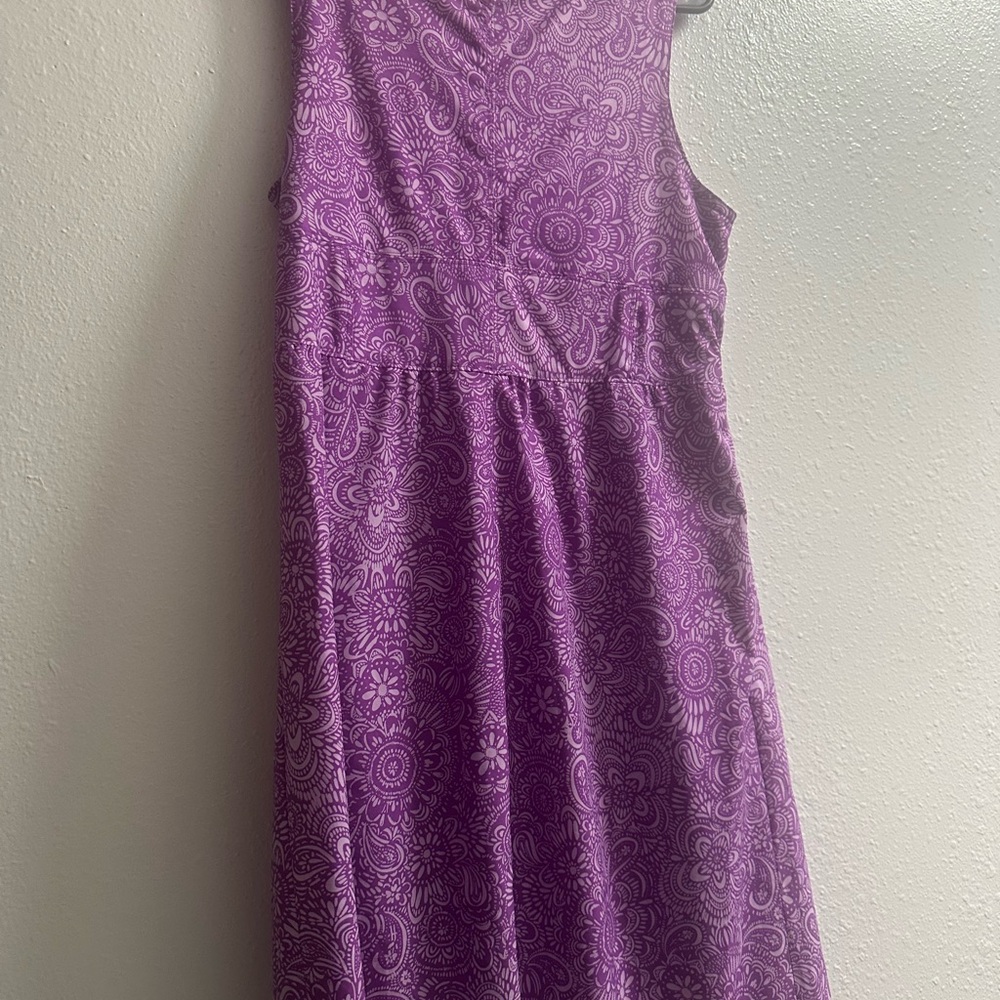 Athleta Violet Patterned Backless Dress - image 2